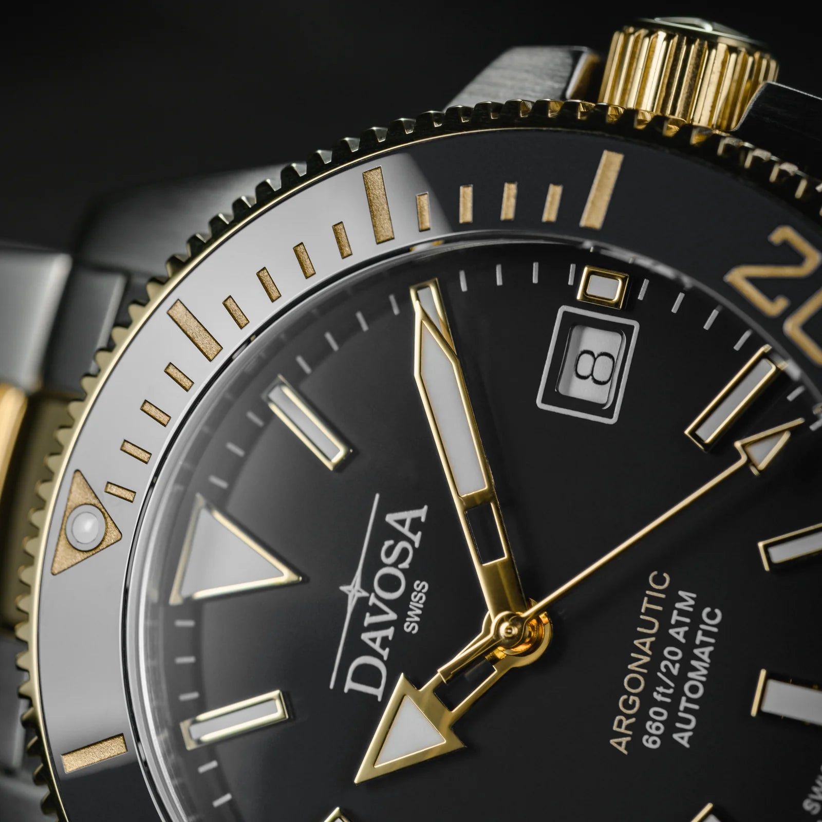 Argonautic 39 Automatic 200m Black Gold Men's Diver Watch 16153350 Diver Davosa USA Official Distributor. Prices are Final. Tax & duties included.