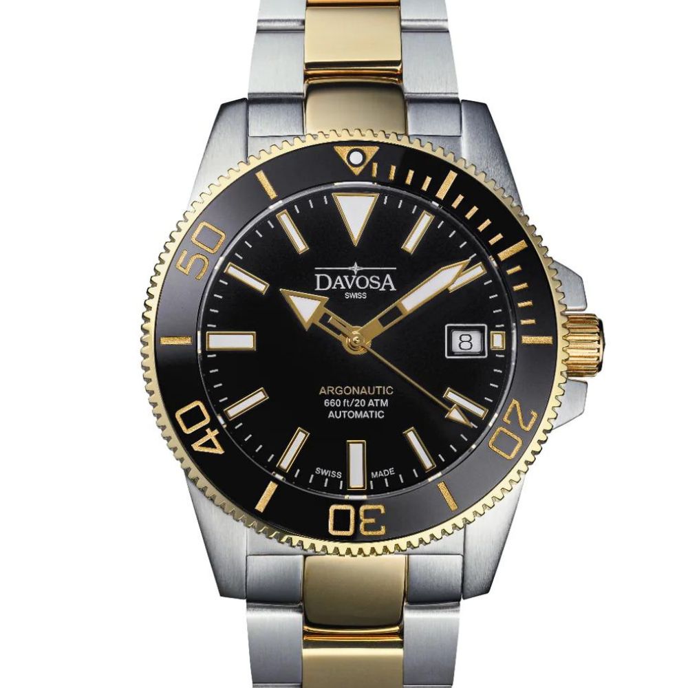 Argonautic 39 Automatic 200m Black Gold Men's Diver Watch 16153350 Diver Davosa USA Official Distributor. Prices are Final. Tax & duties included.