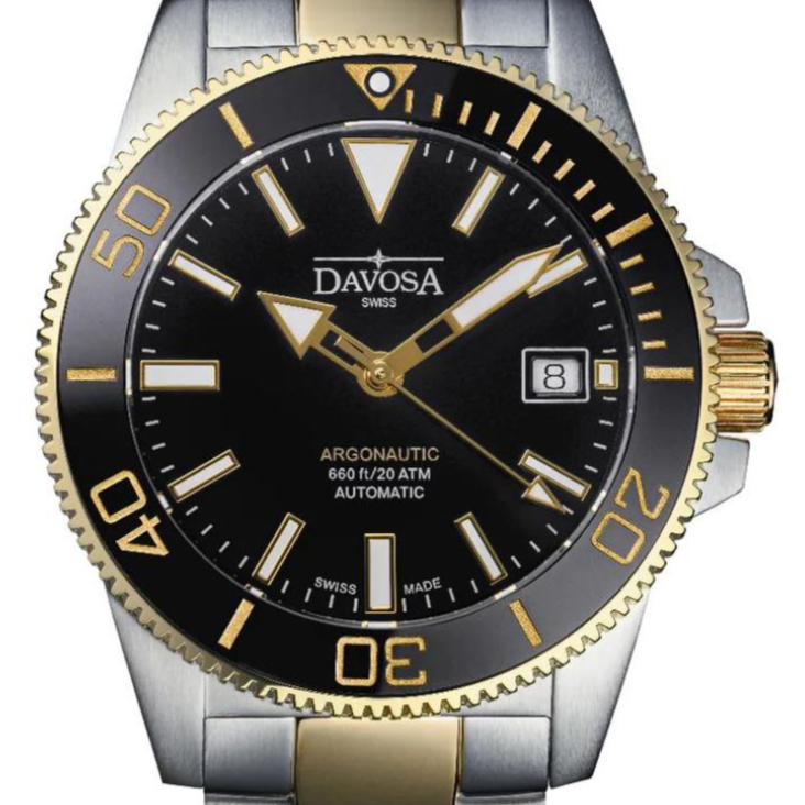 Argonautic 39 Automatic 200m Black Gold Men's Diver Watch 16153350 Diver Davosa USA Official Distributor. Prices are Final. Tax & duties included. 39.5mm Black-Gold TriaLink