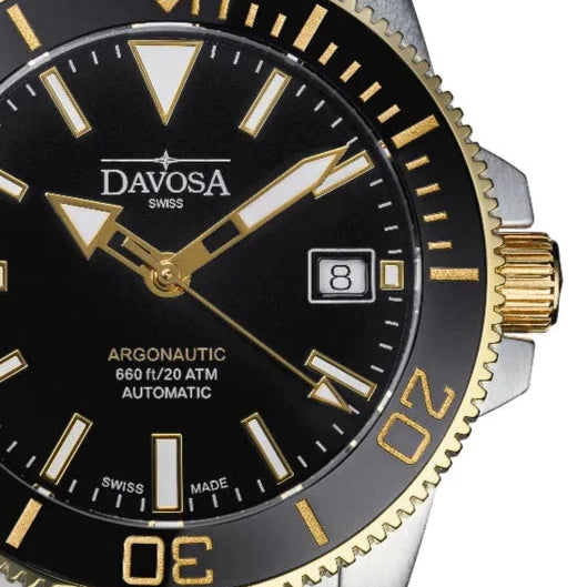 Argonautic 39 Automatic 200m Black Gold Men's Diver Watch 16153350 Diver Davosa USA Official Distributor. Prices are Final. Tax & duties included.