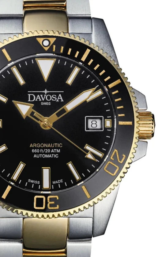 Argonautic 39 Automatic 200m Black Gold Men's Diver Watch 16153350 Diver Davosa USA Official Distributor. Prices are Final. Tax & duties included.