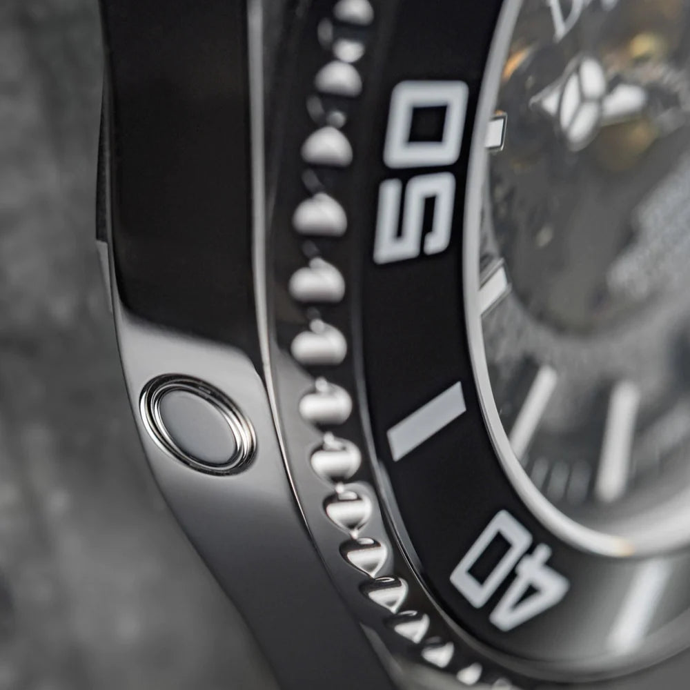 Ternos Professional Auto Nebulous 500m Black Diving Watch 16153550 Diver Davosa USA Official Distributor. Prices are Final. Tax & duties included.