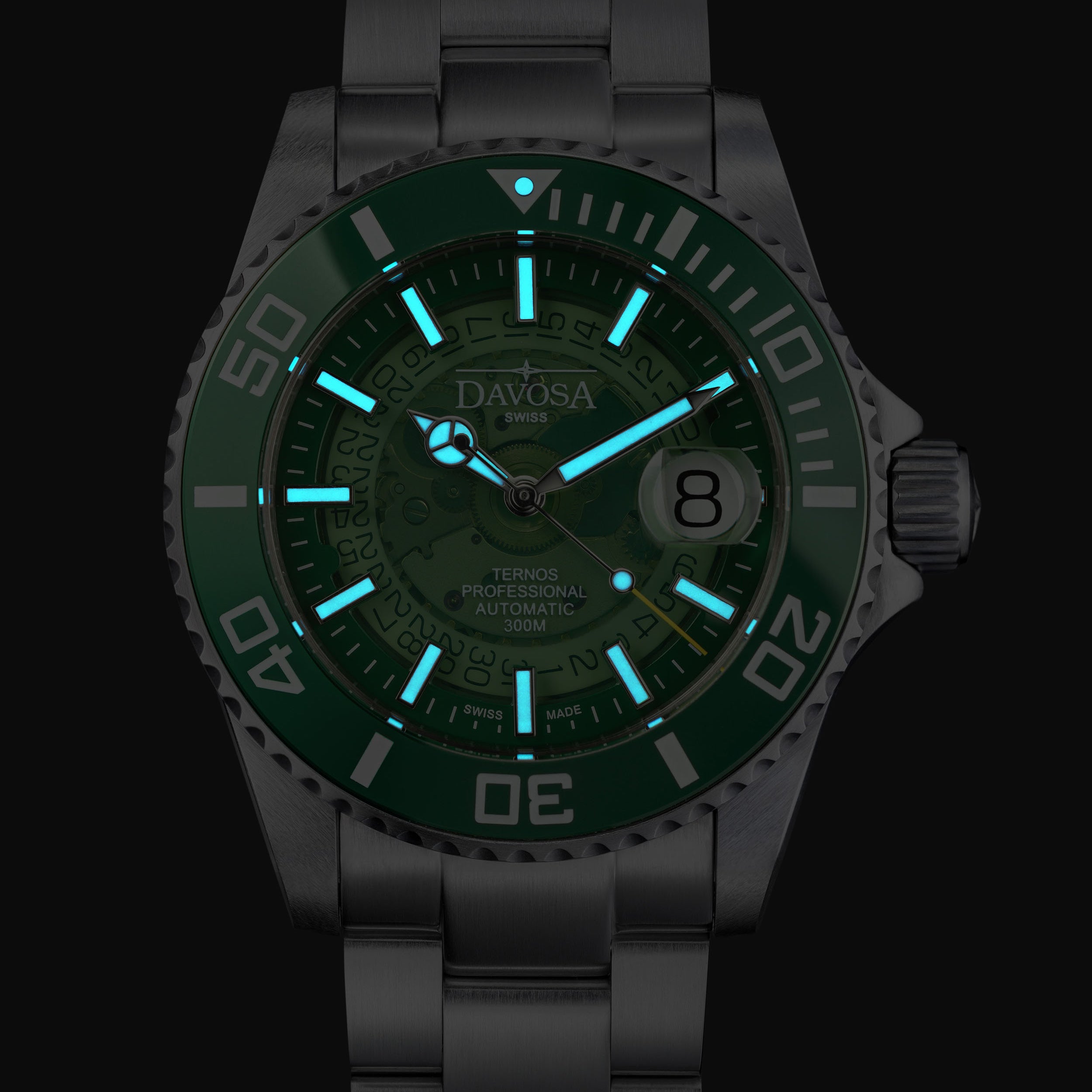 Ternos Professional Auto Nebulous 300m Green Diving Watch 16153570 Diver Davosa USA Official Distributor. Prices are Final. Tax & duties included.