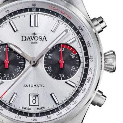 Newton Automatic Chronograph Silver Pilot Rally Watch 16153610 Limited Edition Pilot Davosa USA Official Distributor. Prices are Final. Tax & duties included.
