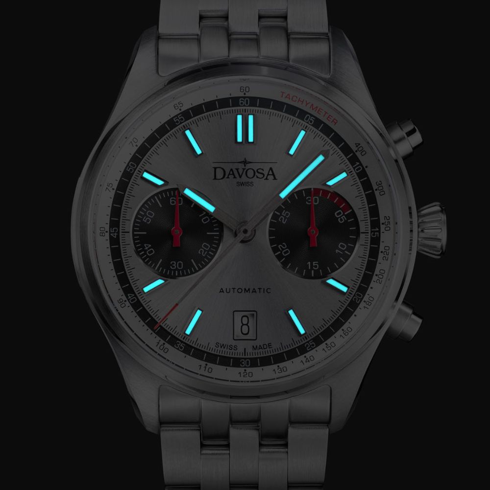 Newton Automatic Chronograph Silver Pilot Rally Watch 16153610 Limited Edition Pilot Davosa USA Official Distributor. Prices are Final. Tax & duties included.