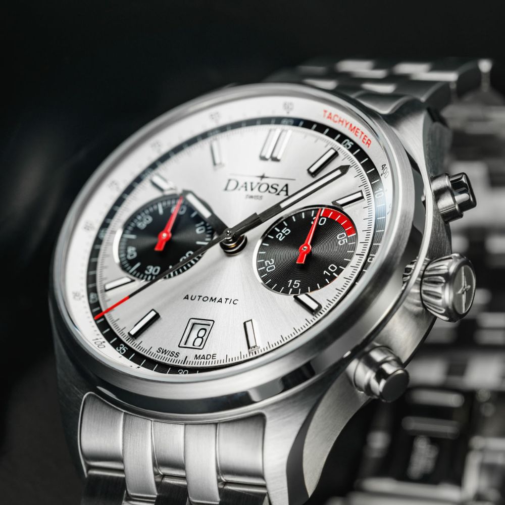 Newton Automatic Chronograph Silver Pilot Rally Watch 16153610 Limited Edition Pilot Davosa USA Official Distributor. Prices are Final. Tax & duties included.