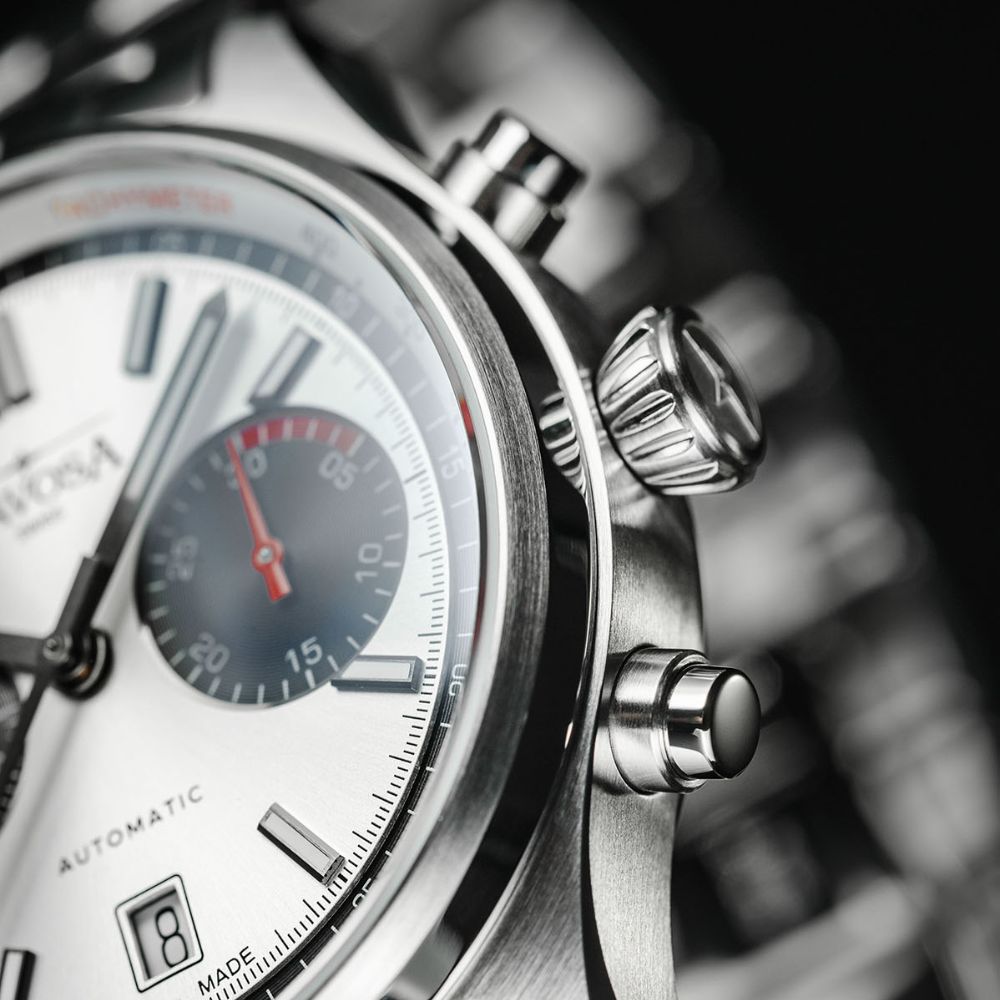 Newton Automatic Chronograph Silver Pilot Rally Watch 16153610 Limited Edition Pilot Davosa USA Official Distributor. Prices are Final. Tax & duties included.