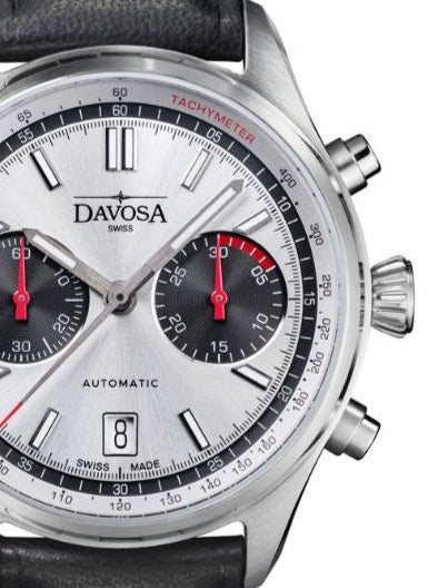 Newton Automatic Chronograph Silver Black Pilot Rally Watch 16153615 Limited Edition Pilot Davosa USA Official Distributor. Prices are Final. Tax & duties included.