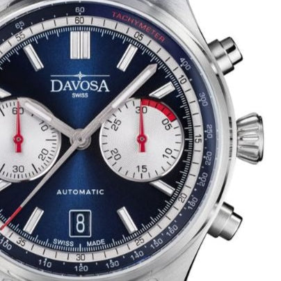 (Replace) Newton Automatic Chronograph Blue Pilot Rally Watch 16153640 Limited Edition Pilot Davosa USA Official Distributor. Prices are Final. Tax & duties included. 42mm Blue-White PentaLink bracelet