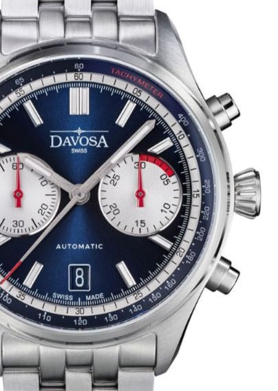 (Replace) Newton Automatic Chronograph Blue Pilot Rally Watch 16153640 Limited Edition Pilot Davosa USA Official Distributor. Prices are Final. Tax & duties included. 42mm Blue-White PentaLink bracelet
