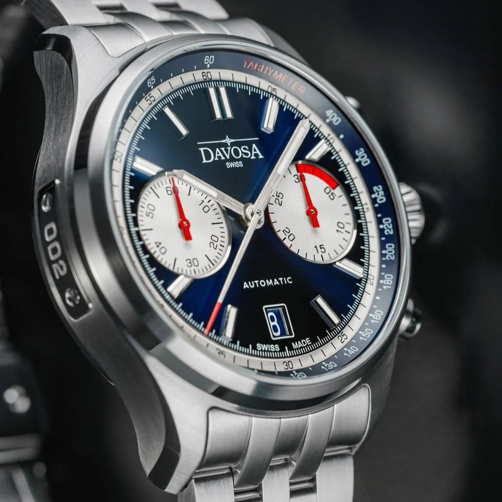 (Replace) Newton Automatic Chronograph Blue Pilot Rally Watch 16153640 Limited Edition Pilot Davosa USA Official Distributor. Prices are Final. Tax & duties included.