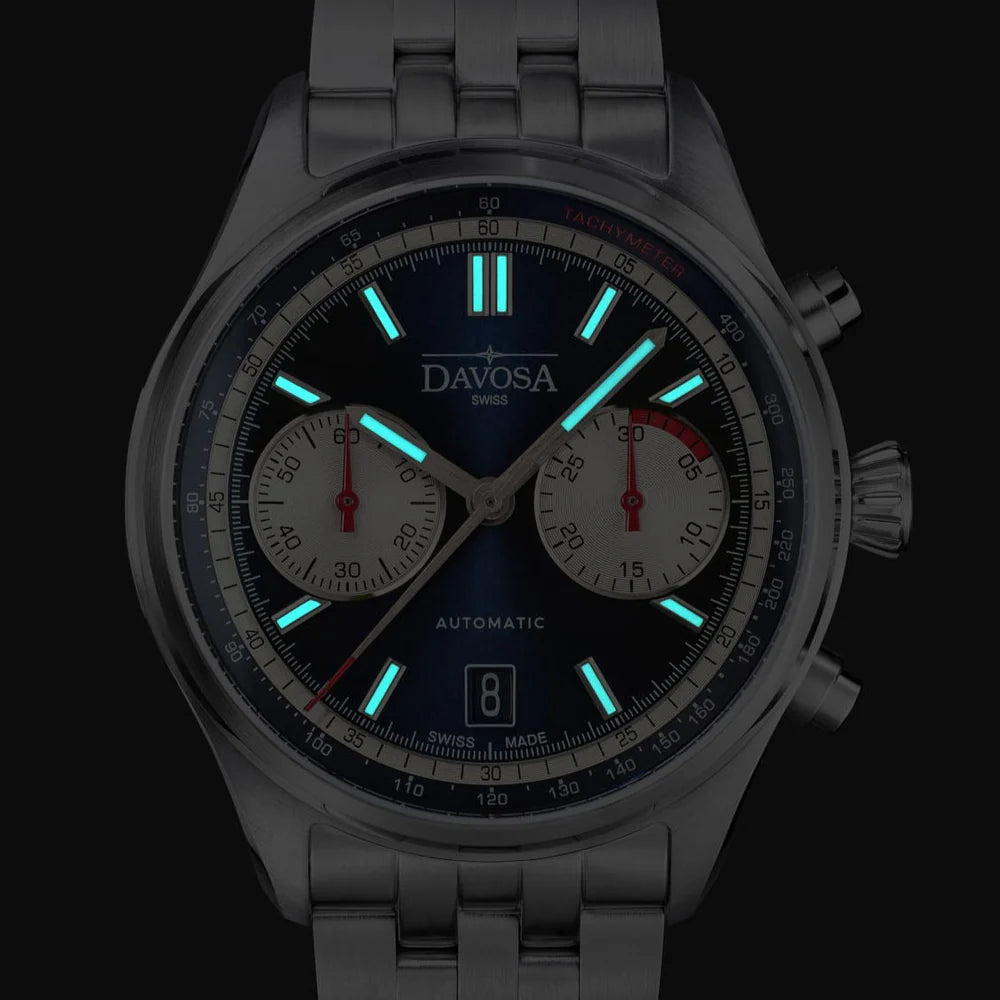 (Replace) Newton Automatic Chronograph Blue Pilot Rally Watch 16153640 Limited Edition Pilot Davosa USA Official Distributor. Prices are Final. Tax & duties included.