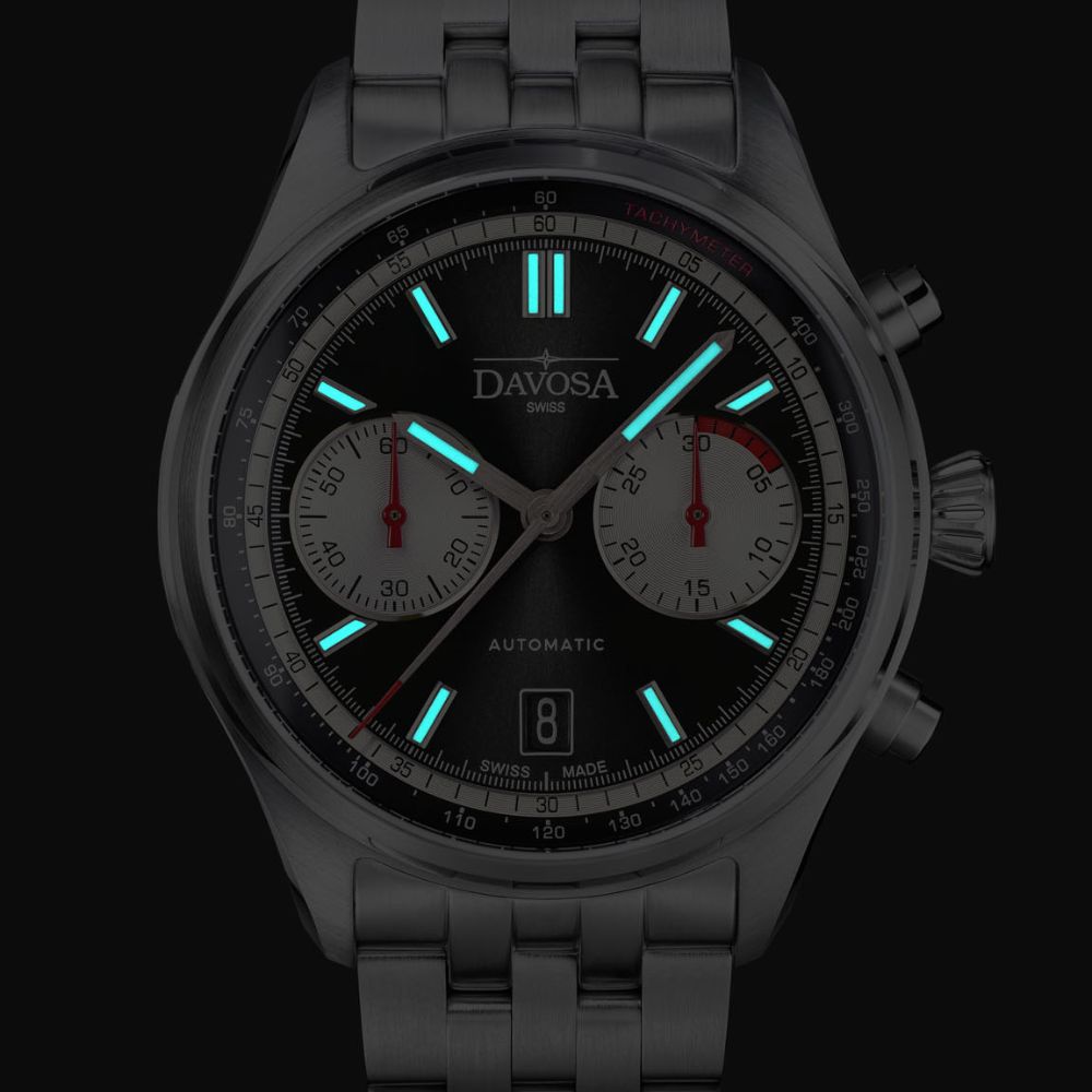 Newton Automatic Chronograph Black Pilot Rally Watch 161.536.50 Limited Edition Pilot Davosa USA Official Distributor. Prices are Final. Tax & duties included.