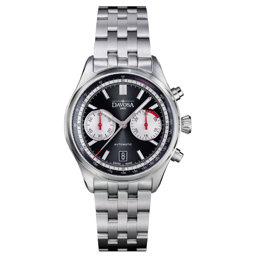 Newton Automatic Chronograph Black Pilot Rally Watch 161.536.50 Limited Edition Pilot Davosa USA Official Distributor. Prices are Final. Tax & duties included.