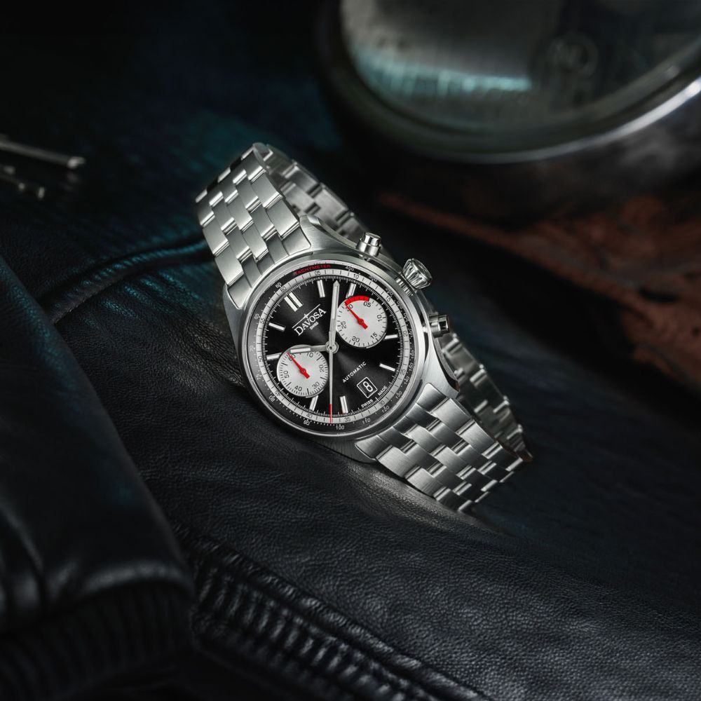 Newton Automatic Chronograph Black Pilot Rally Watch 161.536.50 Limited Edition Pilot Davosa USA Official Distributor. Prices are Final. Tax & duties included.