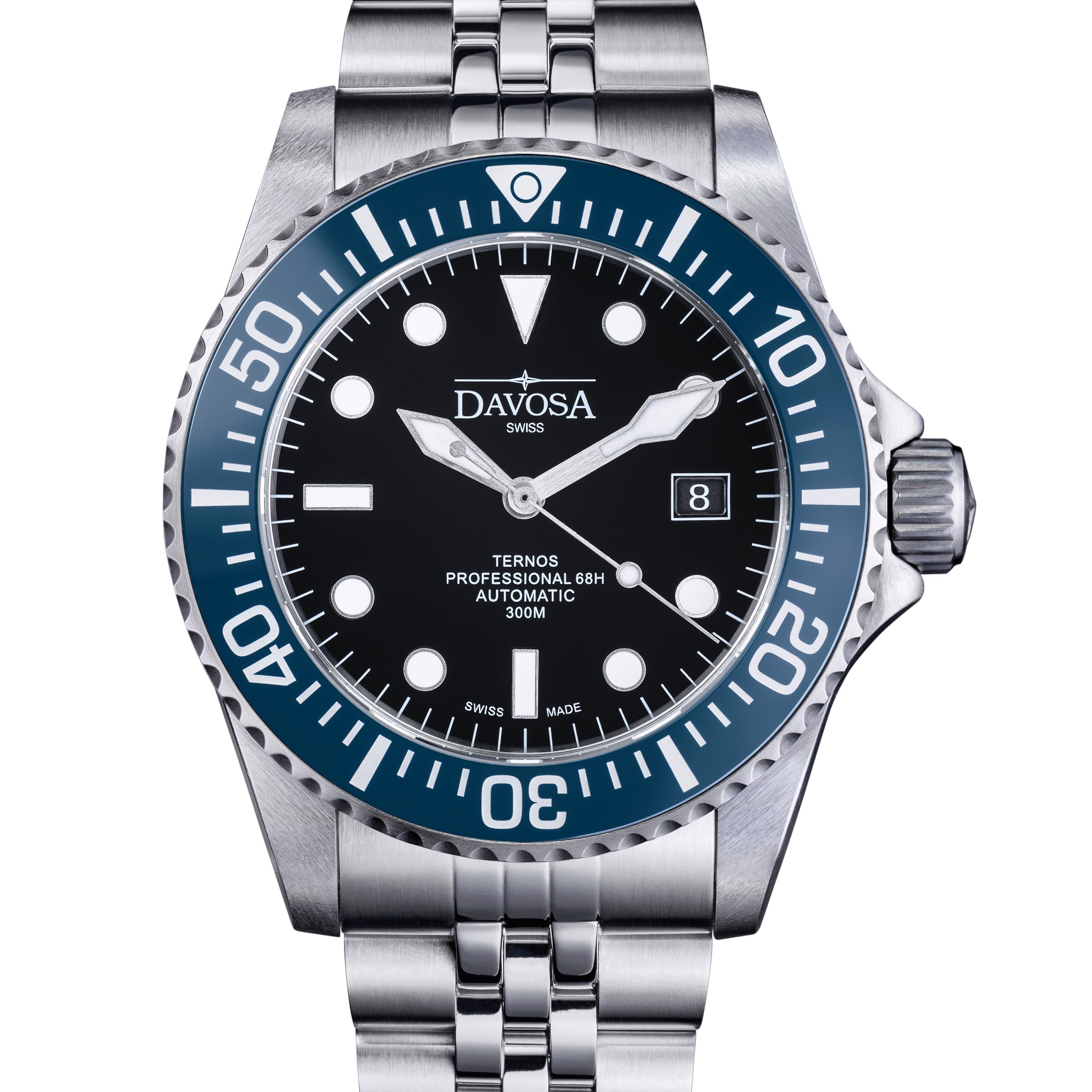 Ternos Professional 68h Automatic 300m Blue Black Diving Watch 16153804 Diver Davosa USA Official Distributor. Prices are Final. Tax & duties included.