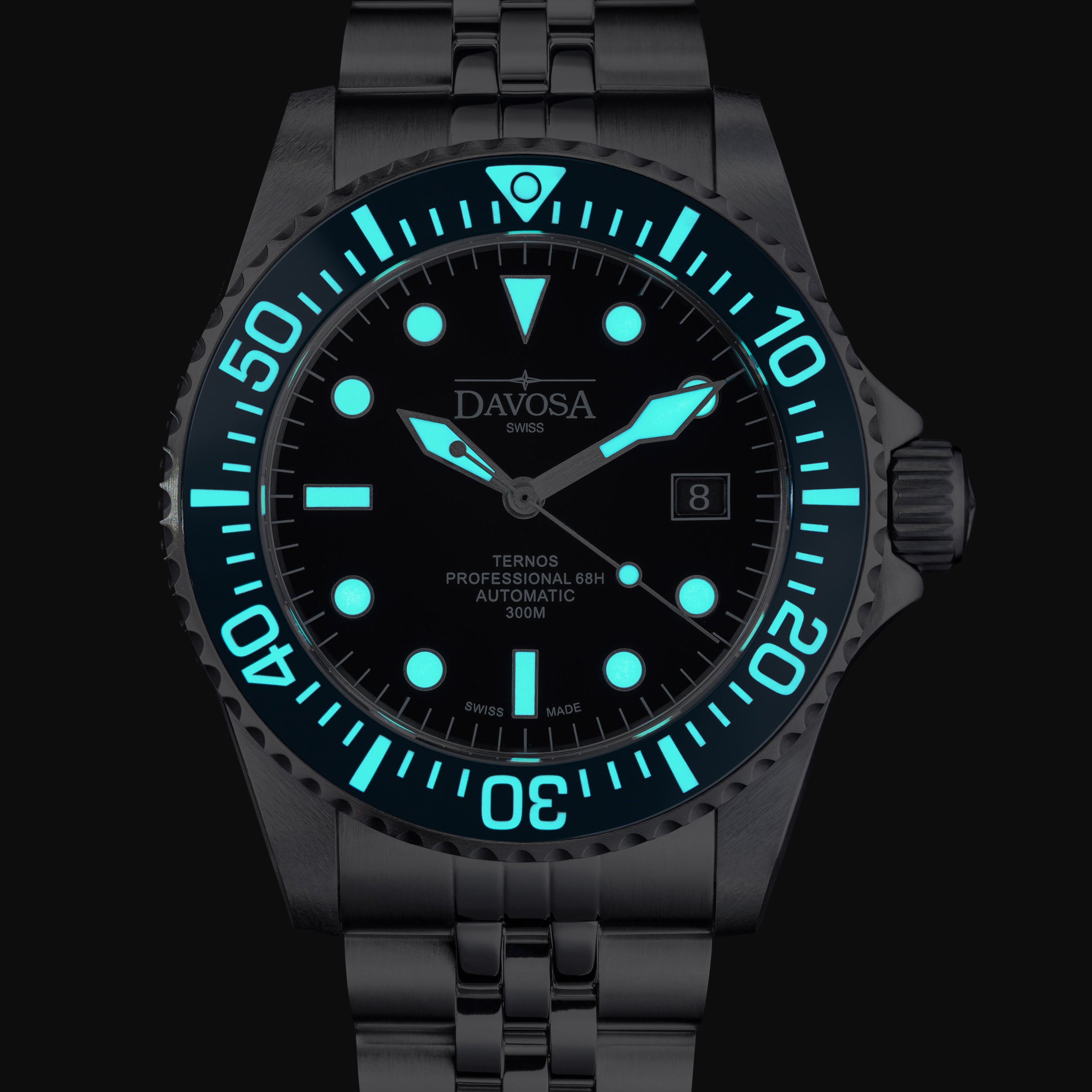 Ternos Professional 68h Automatic 300m Blue Black Diving Watch 16153804 Diver Davosa USA Official Distributor. Prices are Final. Tax & duties included.