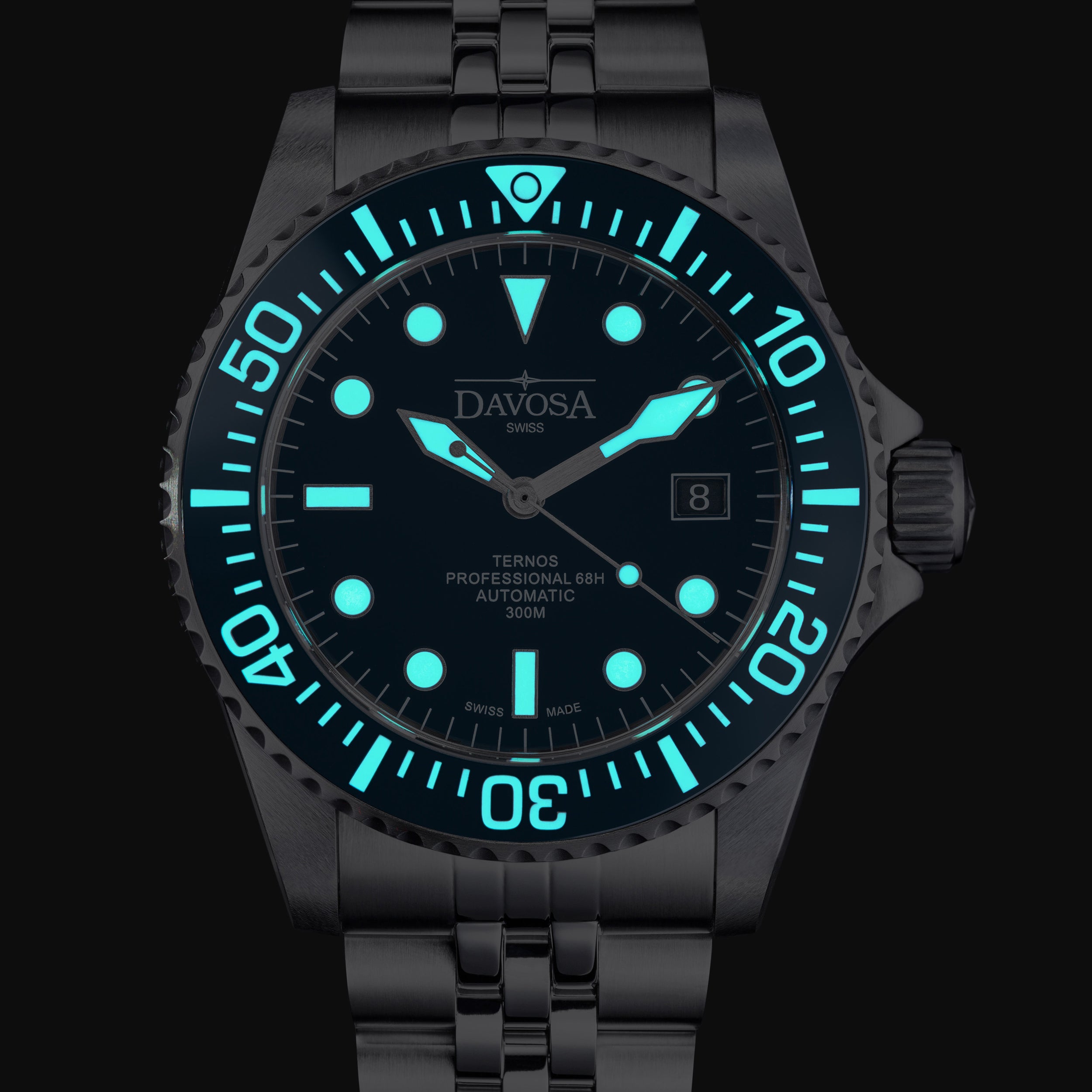 Ternos Professional 68h Automatic 300m Blue on Blue face Diving Watch 16153809 Pentalink Diver Davosa USA Official Distributor. Prices are Final. Tax & duties included.