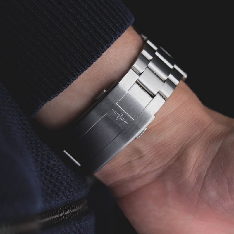 Folding clasp with WaveSlide micro adjustment for Ternos Pro watch bracelet - 210.559.20 bracelet Davosa USA