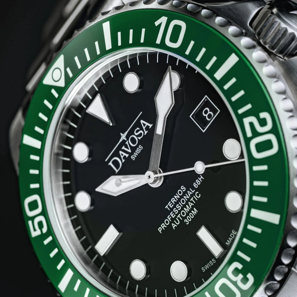Ternos Professional 68h Automatic 300m Green Black Diving Watch 16153807 Diver Davosa USA Official Distributor. Prices are Final. Tax & duties included.
