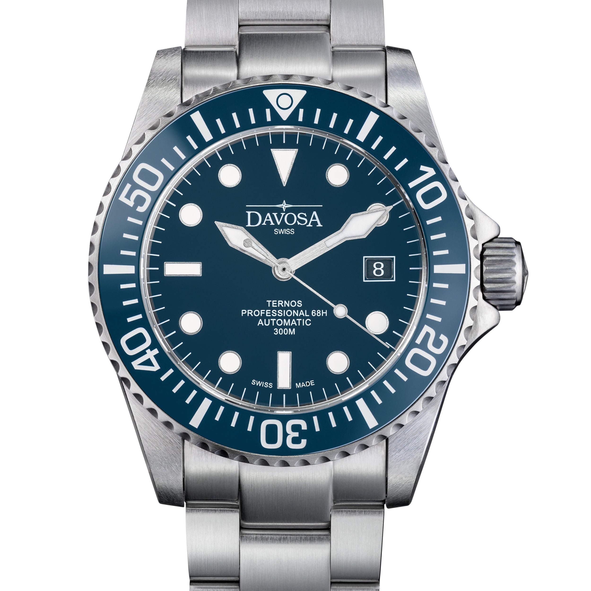 Ternos Professional 68h Automatic 300m Blue on Blue Face Diving Watch 16153890 Diver Davosa USA Official Distributor. Prices are Final. Tax & duties included.