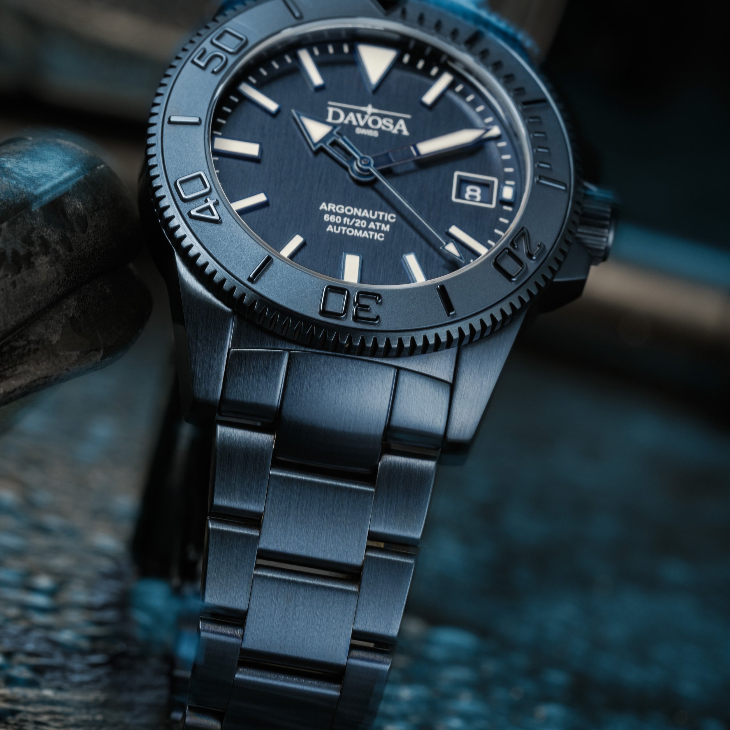 Argonautic 39 Monochrome Automatic 200m Men's Diver Watch 16154040 Limited Edition Diver Davosa USA Official Distributor. Prices are Final. Tax & duties included.