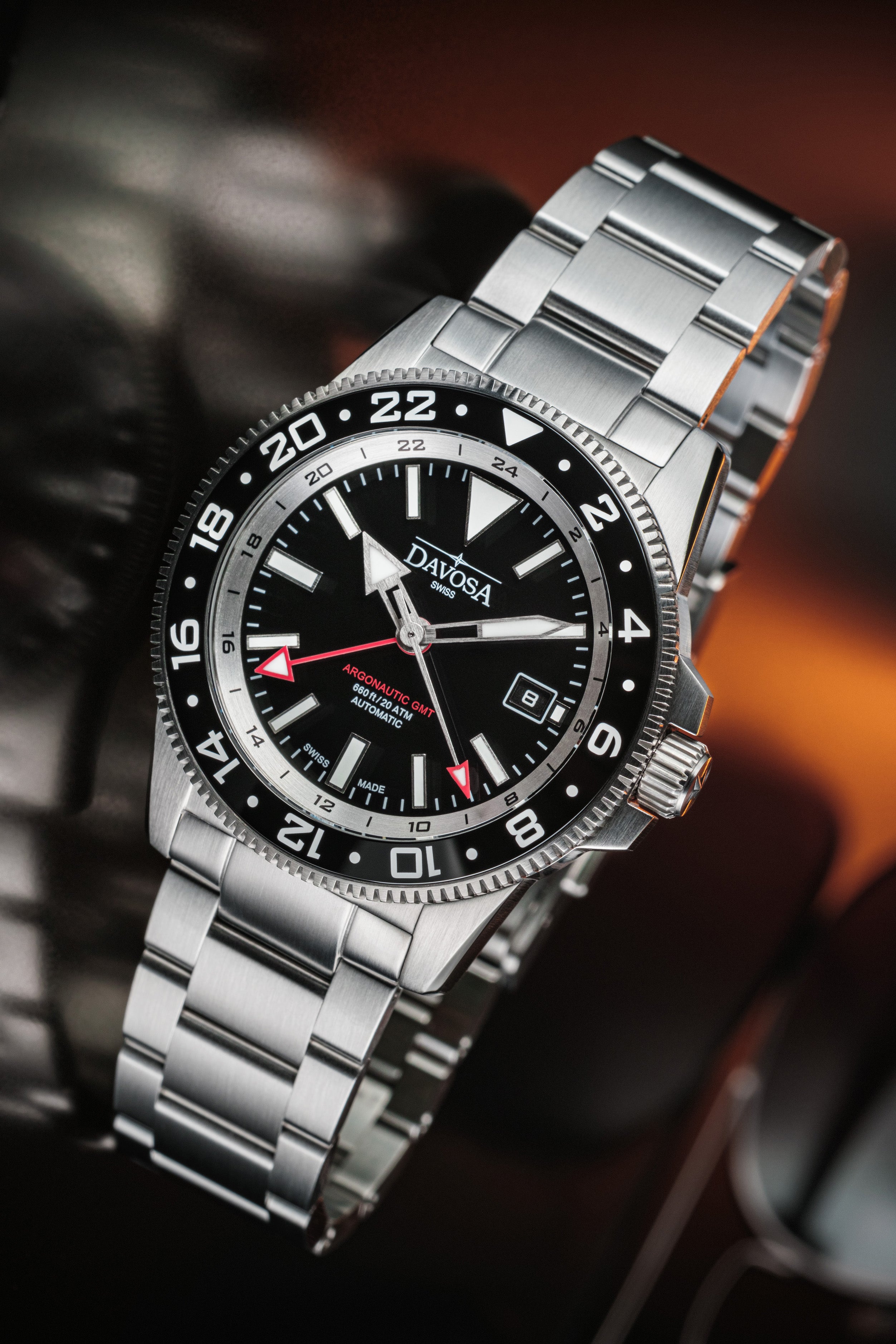DAVOSA Argonautic World Traveller | Black GMT Watch | 161.542.50 GMT Davosa USA
