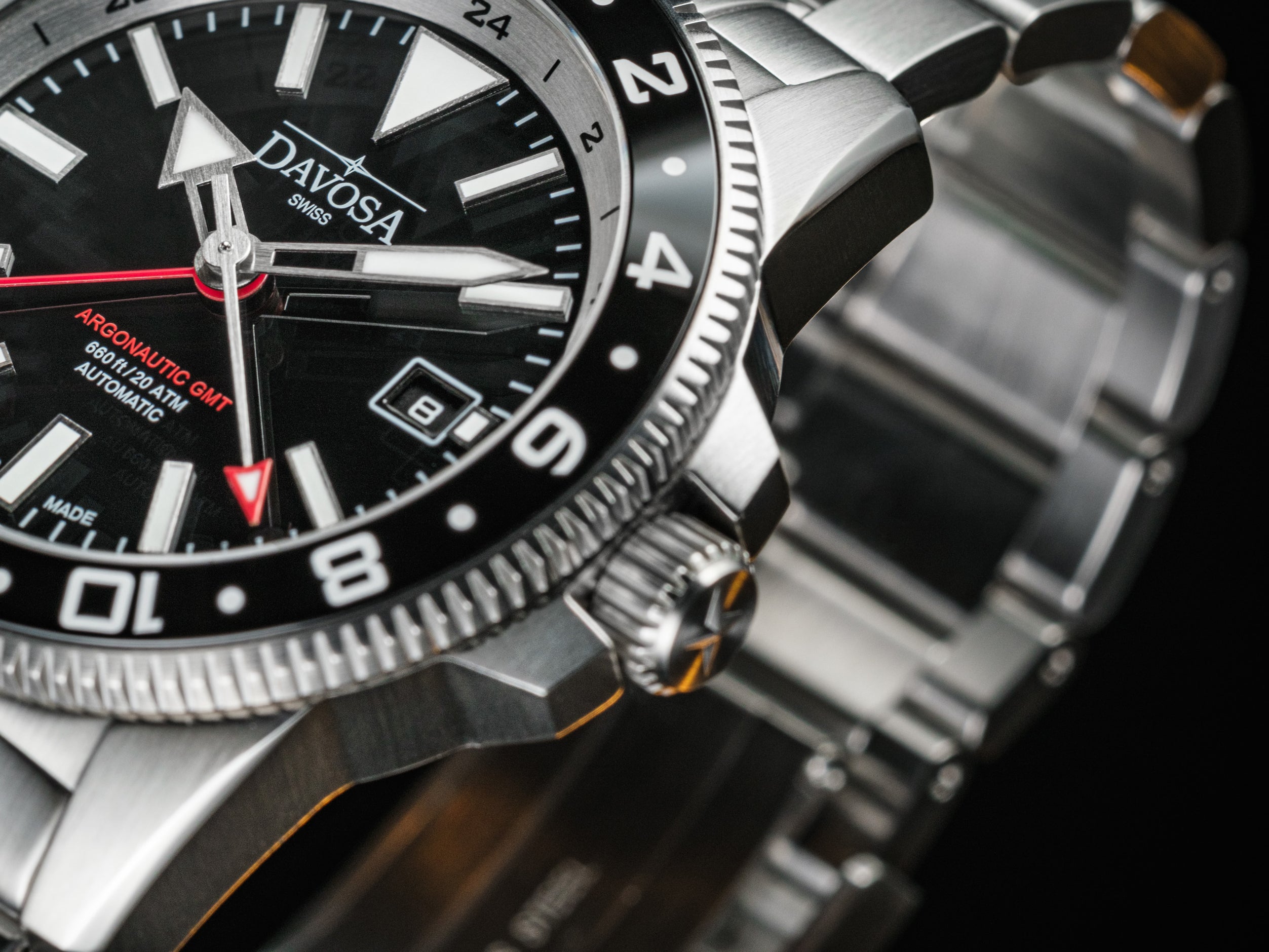 DAVOSA Argonautic World Traveller | Black GMT Watch | 161.542.50 GMT Davosa USA