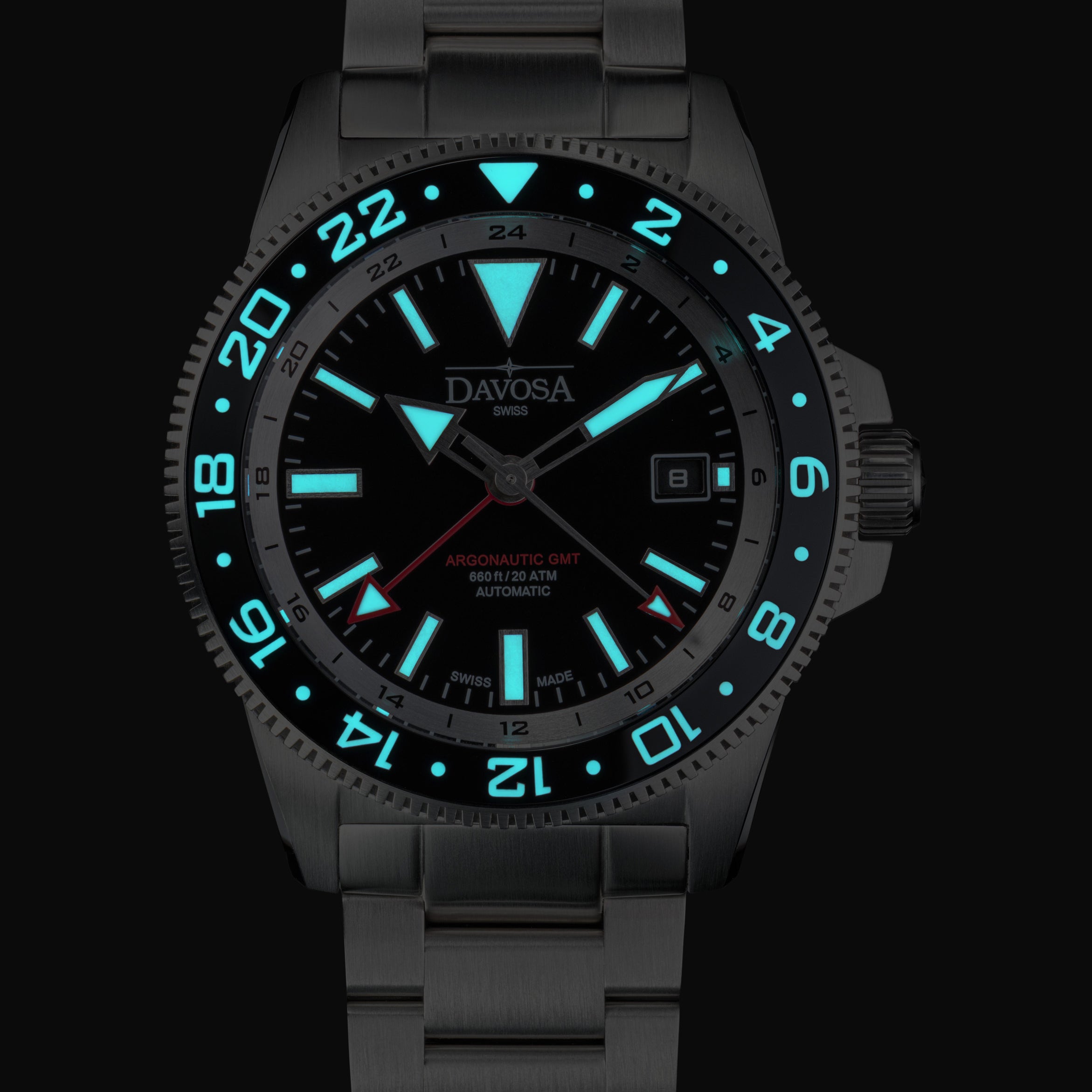 DAVOSA Argonautic World Traveller | Black GMT Watch | 161.542.50 GMT Davosa USA