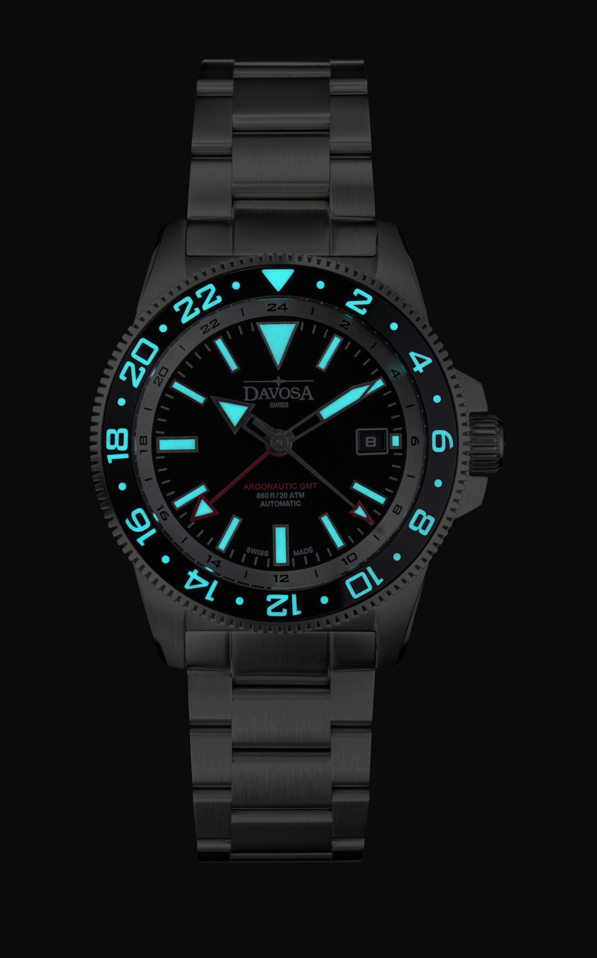 DAVOSA Argonautic World Traveller | Black GMT Watch | 161.542.50 GMT Davosa USA