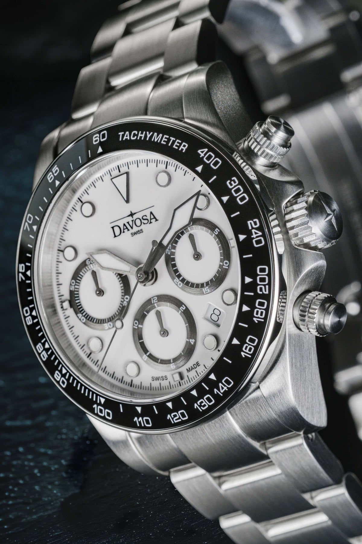 Ternos Professional Chronograph in White Dial with TriaLink Bracelet Ref. 161.543.20 Chronograph DAVOSA Swiss