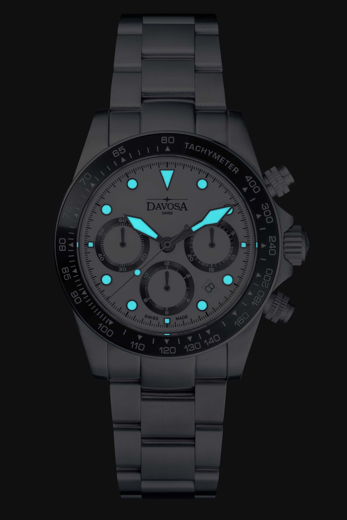 Ternos Professional Chronograph in White Dial with TriaLink Bracelet Ref. 161.543.20 Chronograph DAVOSA Swiss