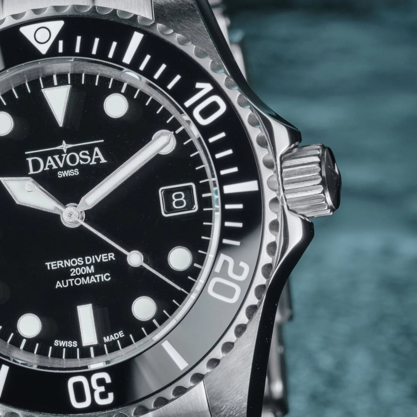 Ternos Ceramic Automatic 200m Swiss-Made Black Unisex Diver Watch 161.550.50 No Loupe Diver Davosa USA Official Distributor. Prices are Final. Tax & duties included.