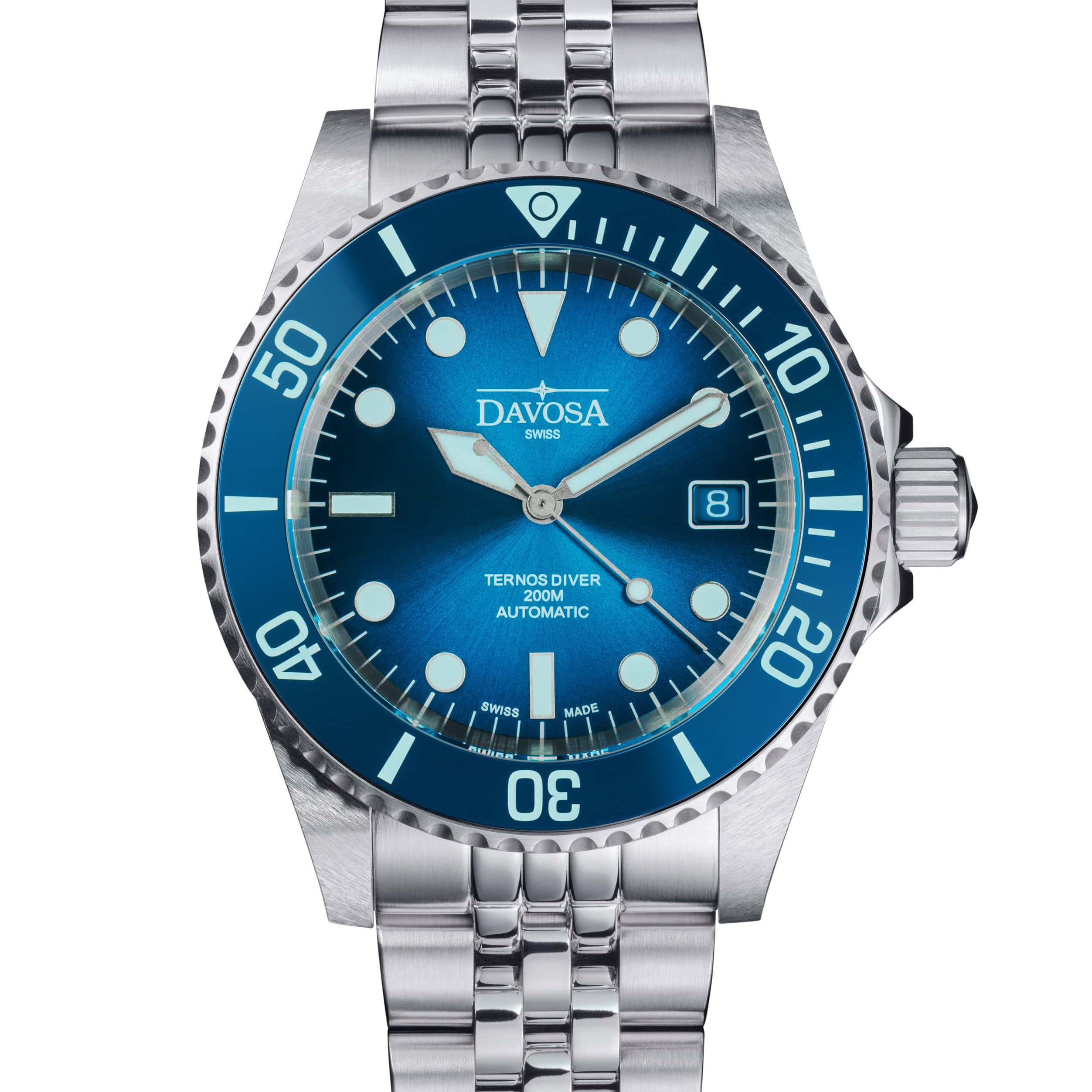 Ternos Diver "Blue Lagoon" Special Edition Automatic 40mm - Only 200 Pieces Worldwide - 161.554.04 with Pentalink Watches Davosa USA Official Distributor. Prices are Final. Tax & duties included.