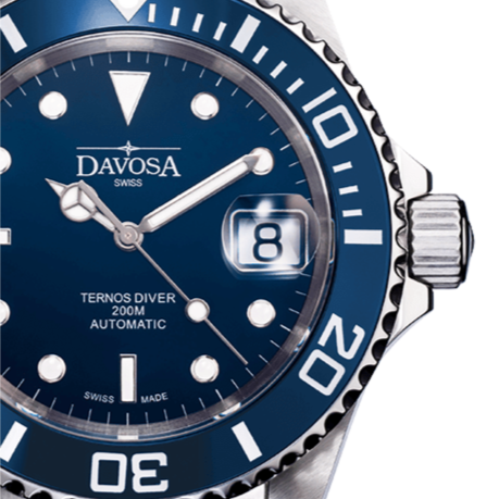 Ternos Ceramic Automatic 200m Blue Diving Watch 16155504 Diver Davosa USA Official Distributor. Prices are Final. Tax & duties included.