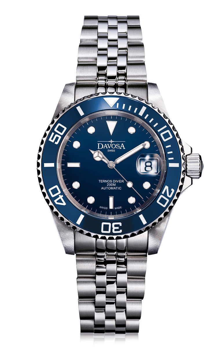 Ternos Ceramic Automatic 200m Blue Diving Watch 16155504 Diver Davosa USA Official Distributor. Prices are Final. Tax & duties included.