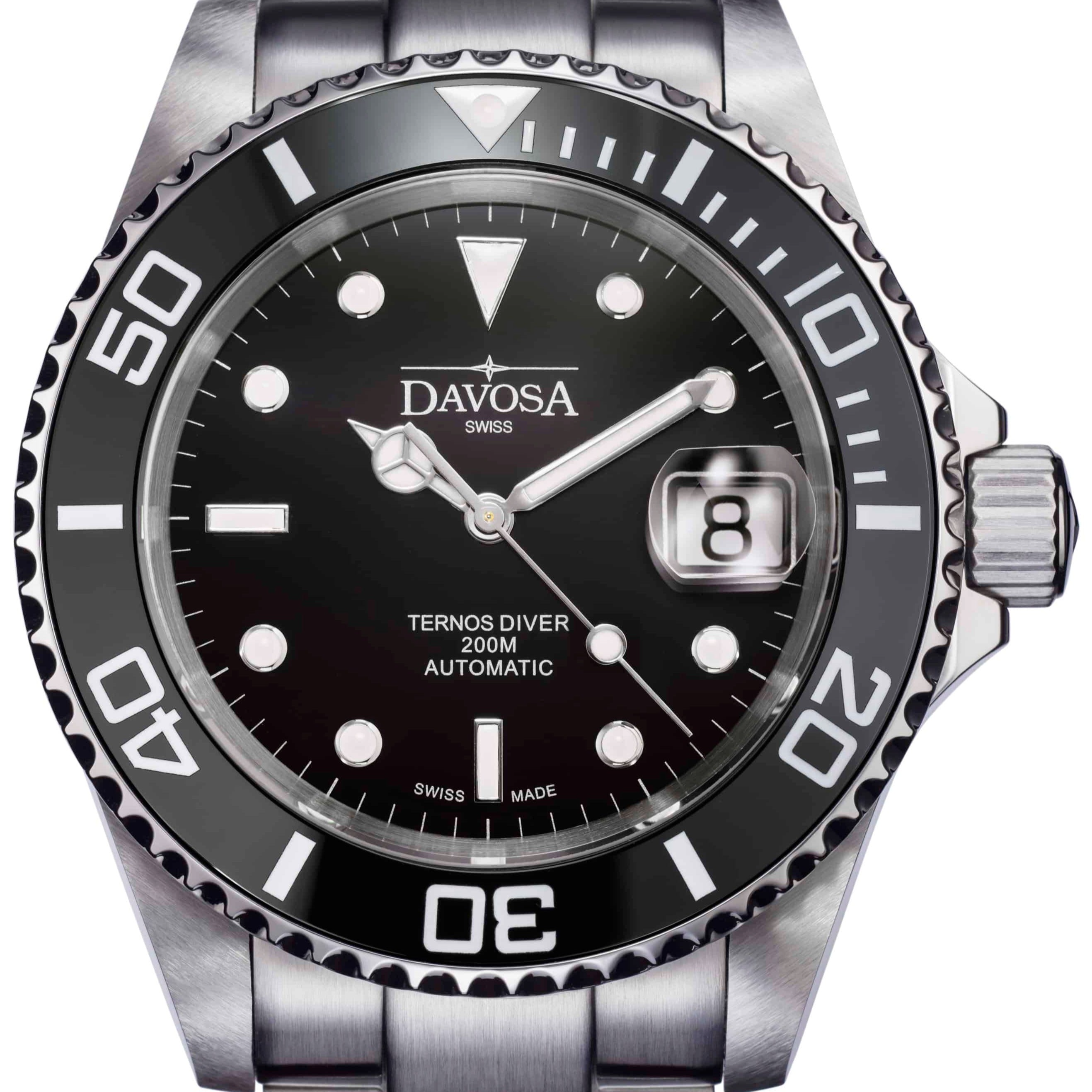 Ternos Ceramic Automatic 200m Swiss-Made Black Unisex Diver Watch 16155550 Diver Davosa USA Official Distributor. Prices are Final. Tax & duties included. 40mm Black TriaLink