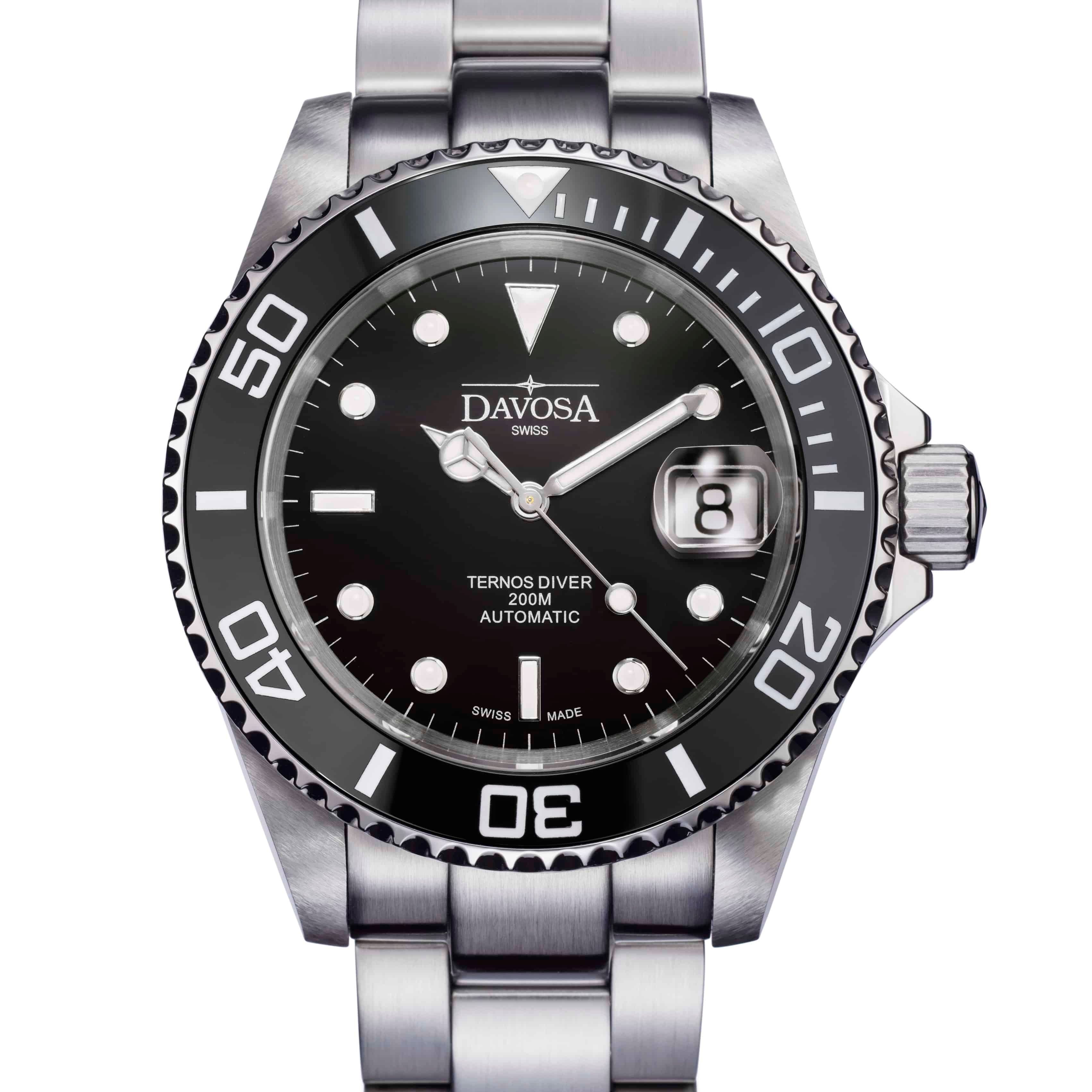 Ternos Ceramic Automatic 200m Swiss-Made Black Unisex Diver Watch 16155550 Diver Davosa USA Official Distributor. Prices are Final. Tax & duties included.
