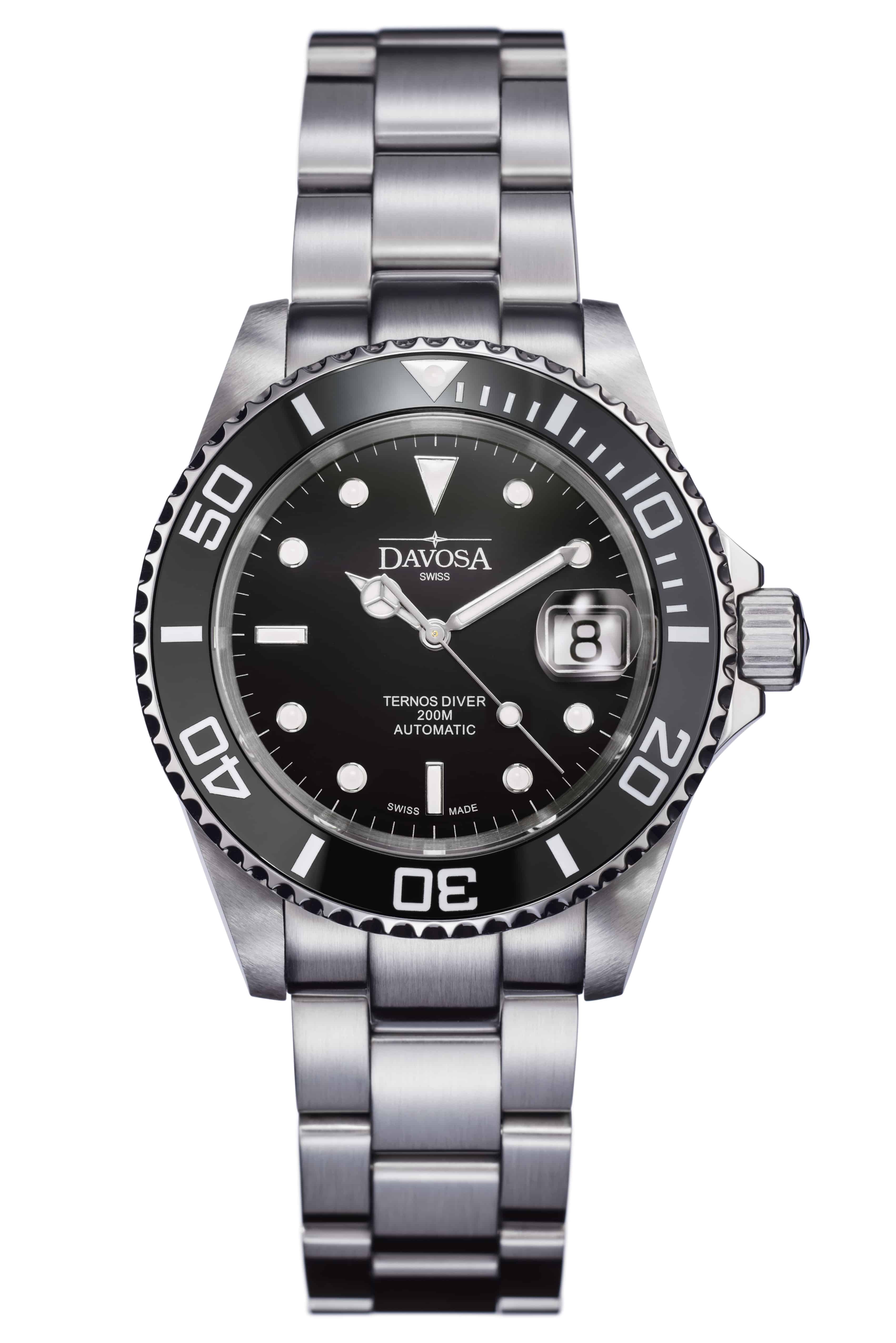 Ternos Ceramic Automatic 200m Swiss-Made Black Unisex Diver Watch 16155550 Diver Davosa USA Official Distributor. Prices are Final. Tax & duties included.