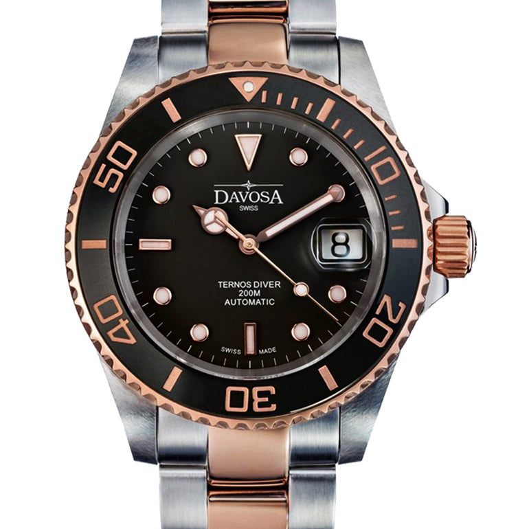 Ternos Ceramic Automatic 200m Swiss-Made Black Unisex Diver Watch 16155550 Diver Davosa USA Official Distributor. Prices are Final. Tax & duties included.