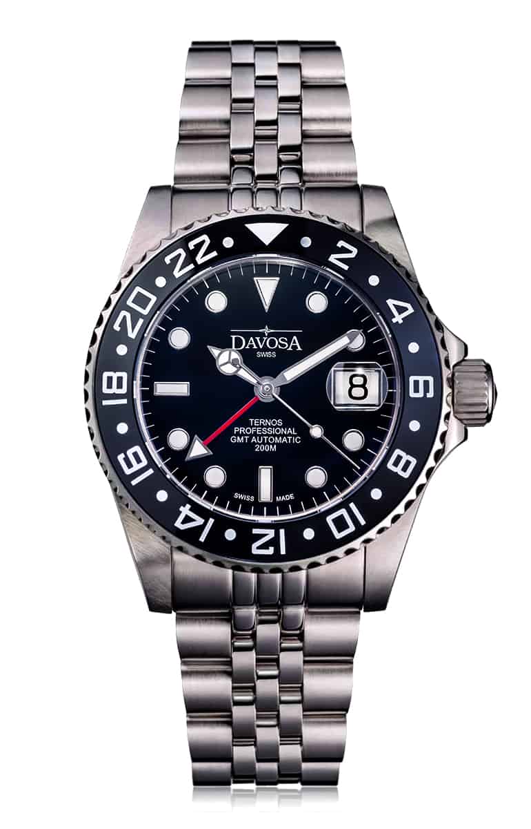 Ternos Professional Automatic 200m GMT Black Diving Watch 16157105 GMT Davosa USA Official Distributor. Prices are Final. Tax & duties included.