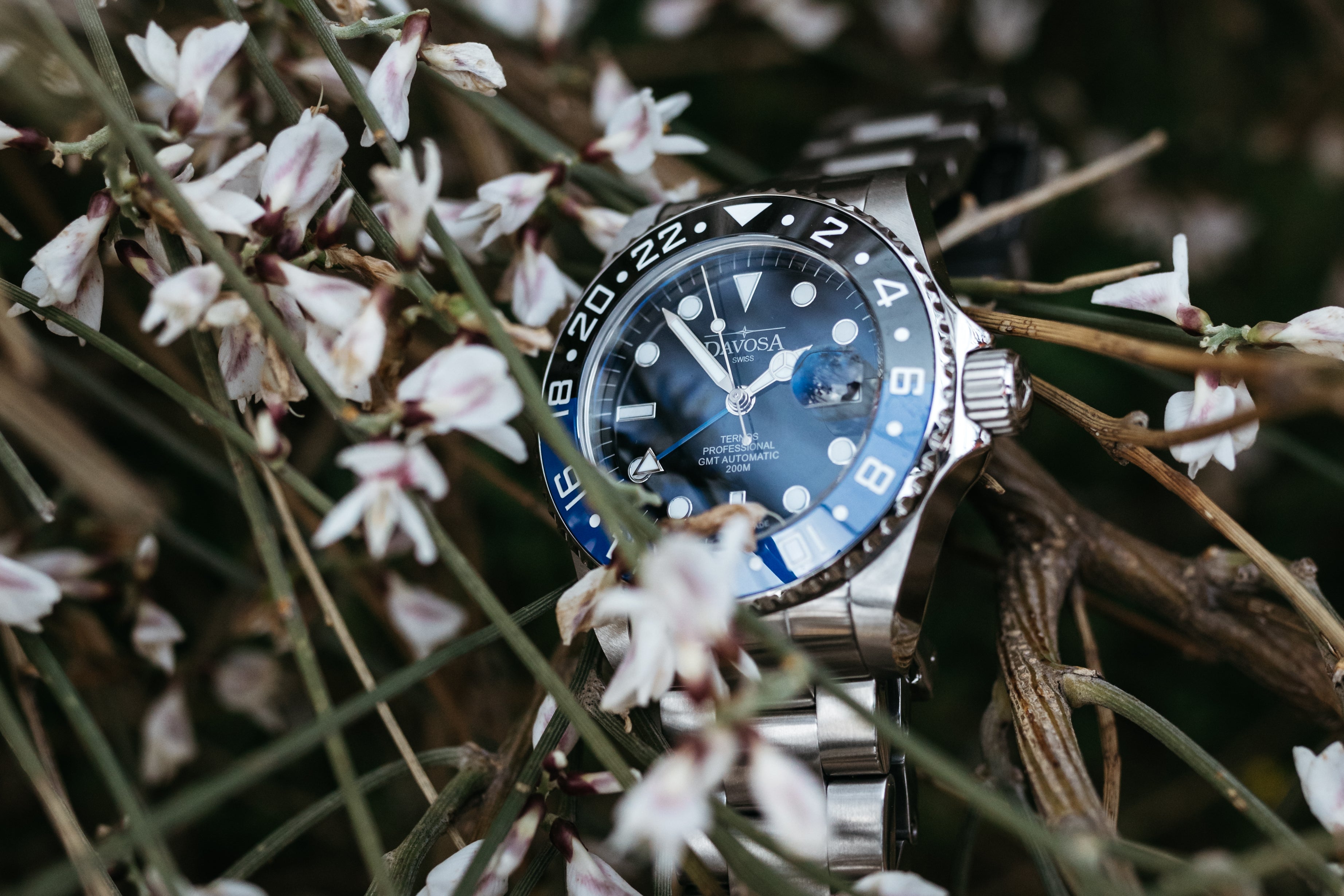Ternos Professional Automatic 200m GMT Black Blue Diving Watch 16157145 GMT Davosa USA Official Distributor. Prices are Final. Tax & duties included.
