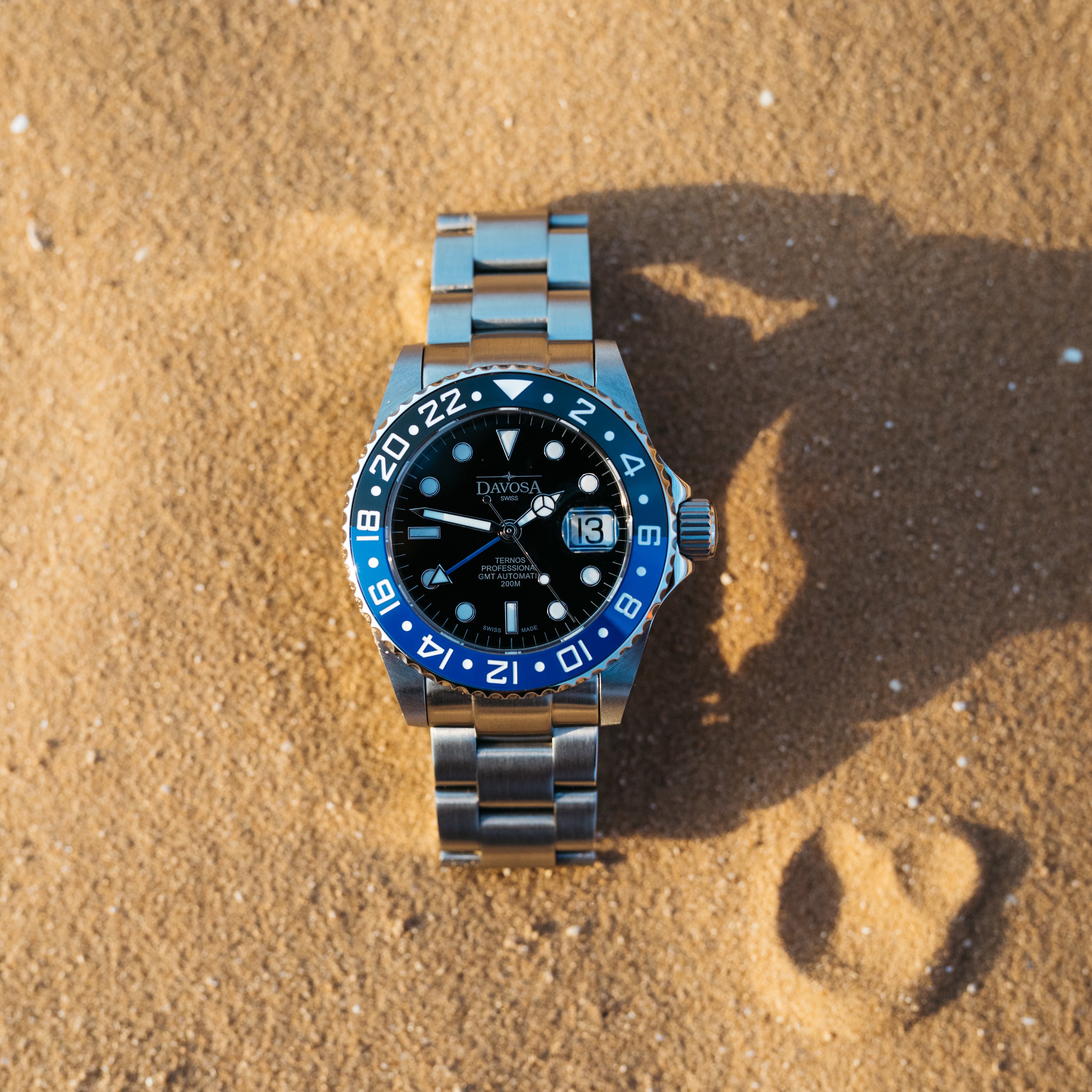 Ternos Professional Automatic 200m GMT Black Blue Diving Watch 16157145 GMT Davosa USA Official Distributor. Prices are Final. Tax & duties included.