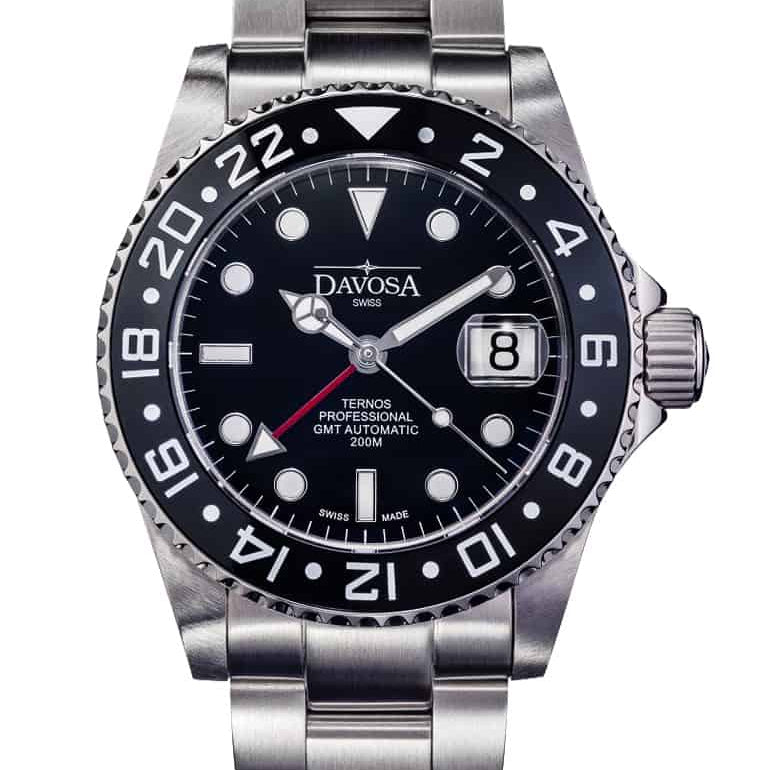 Ternos Professional Automatic 200m GMT Black Diving Watch 16157150 GMT Davosa USA Official Distributor. Prices are Final. Tax & duties included.