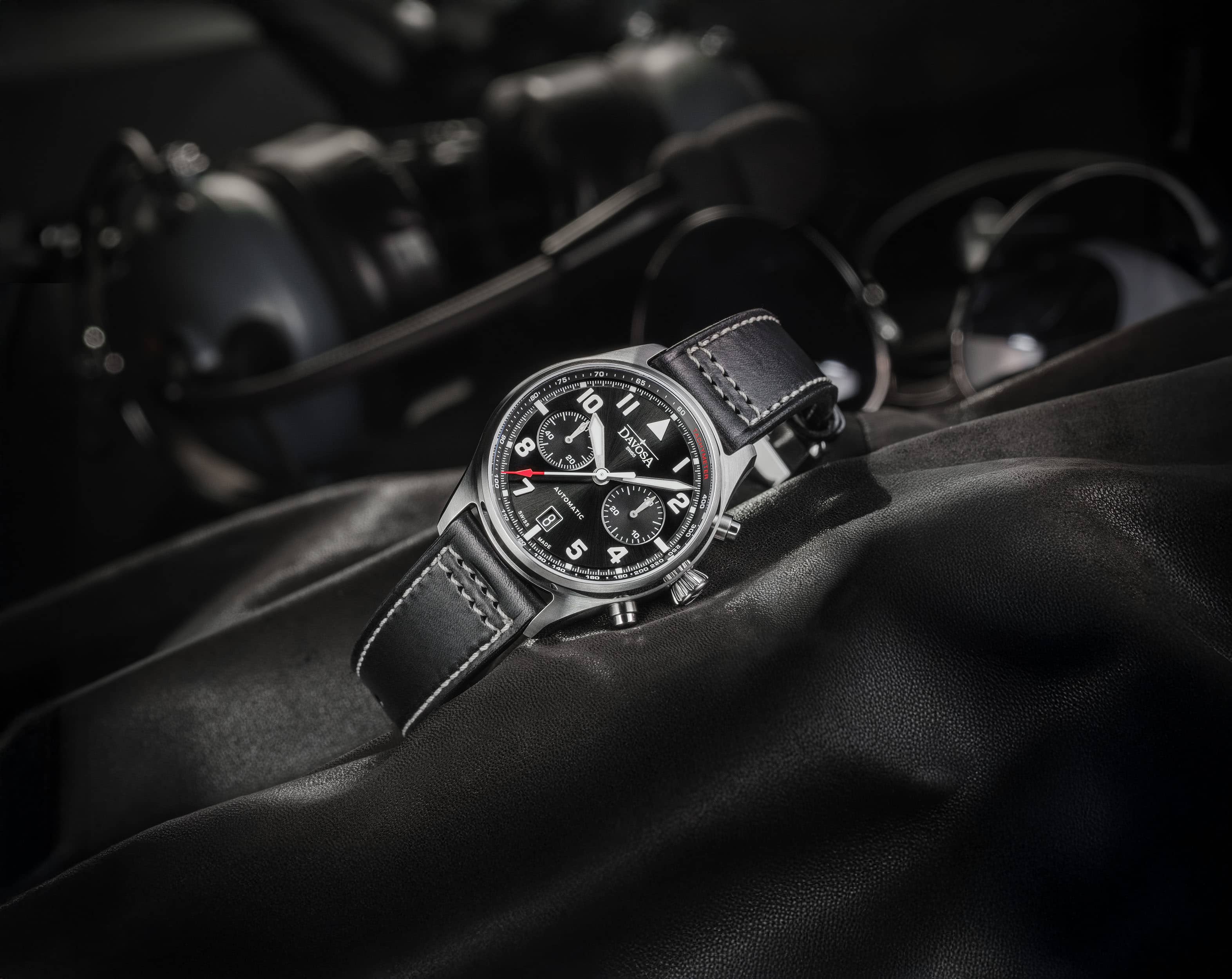 Newton Pilot Chronograph | Limited Edition - 300 units | 161.578.55 Pilot Davosa USA Official Distributor. Prices are Final. Tax & duties included.