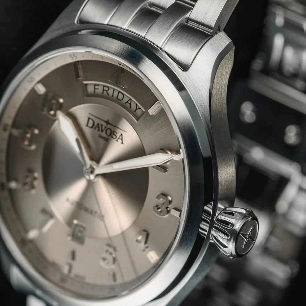 Newton Day-Date Automatic 44mm Grey Pilot Watch 16158510 Pilot Davosa USA Official Distributor. Prices are Final. Tax & duties included.