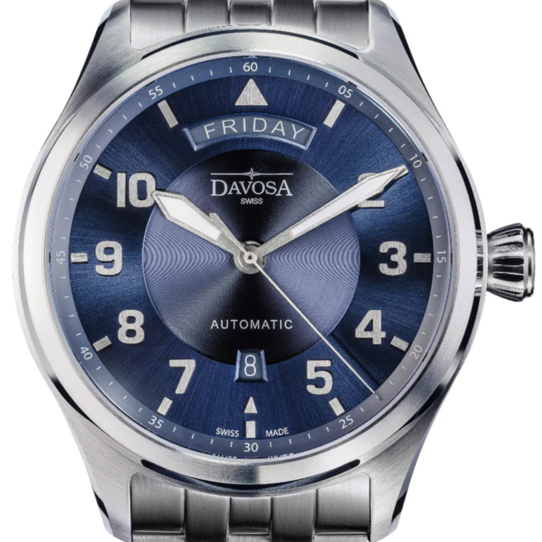 Newton Day-Date Automatic 44mm Grey Pilot Watch 16158510 Pilot Davosa USA Official Distributor. Prices are Final. Tax & duties included. 44mm Blue PentaLink