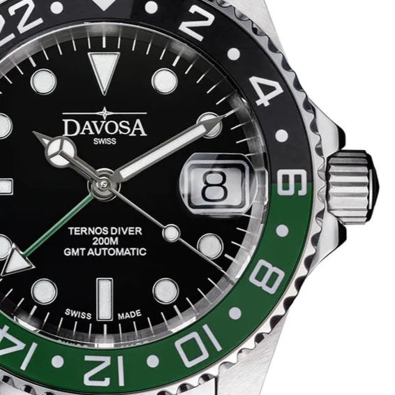 Davosa Ternos Ceramic Automatic GMT Swiss-Made 200m 16159060 Trialink Bracelet GMT Davosa USA Official Distributor. Prices are Final. Tax & duties included.