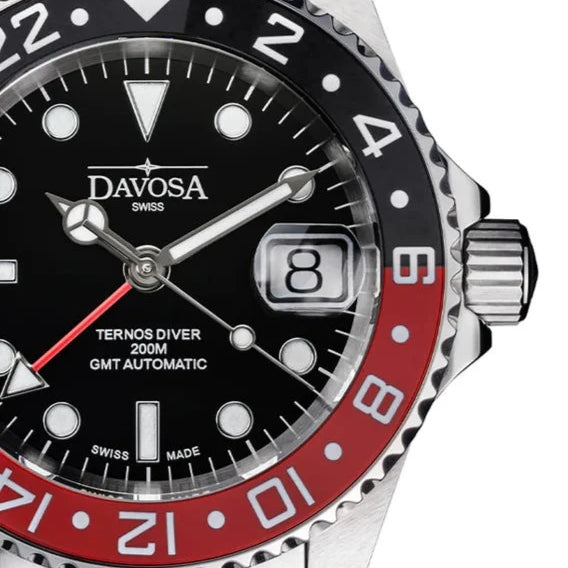 Davosa Ternos Ceramic Automatic GMT Swiss-Made 200m 16159060 Trialink Bracelet GMT Davosa USA Official Distributor. Prices are Final. Tax & duties included.