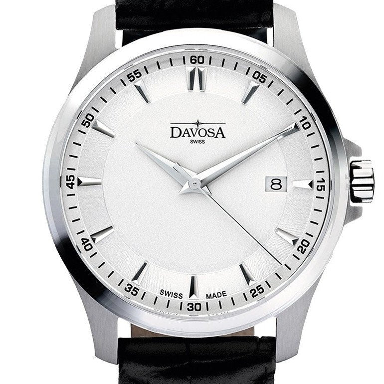 Classic Quartz Swiss-Made White Black Executive Watch 16246615 Classic Davosa USA Official Distributor. Prices are Final. Tax & duties included.